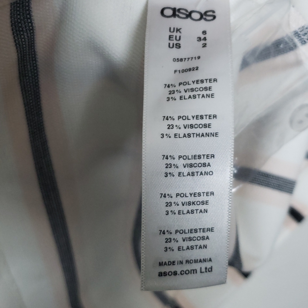 NWT ASOS Striped Wrap Dress Size 2 - Picture 14 of 14